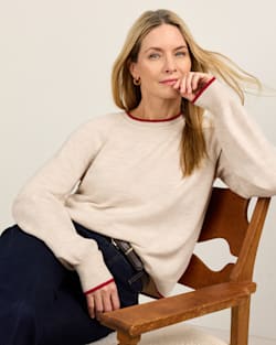 WOMEN'S MERINO SWEATER IN CREAM image number 1