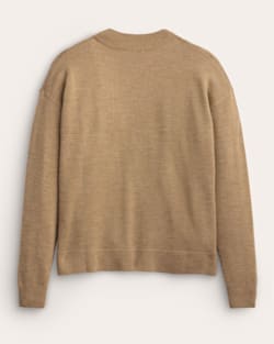 ALTERNATE VIEW OF WOMEN'S MERINO V-NECK SWEATER IN CAMEL image number 2