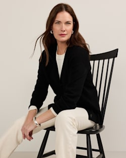 WOMEN'S RELAXED MERINO CARDIGAN IN BLACK image number 1