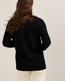 ALTERNATE VIEW OF WOMEN'S RELAXED MERINO CARDIGAN IN BLACK image number 4