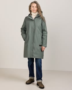 ALTERNATE VIEW OF WOMEN'S VICTORIA RAIN SLICKER IN JUNIPER image number 2