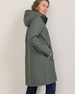 ALTERNATE VIEW OF WOMEN'S VICTORIA RAIN SLICKER IN JUNIPER image number 3