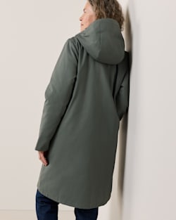 ALTERNATE VIEW OF WOMEN'S VICTORIA RAIN SLICKER IN JUNIPER image number 4