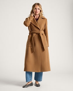 WOMEN'S NOB HILL WOOL WRAP COAT IN CAMEL image number 1