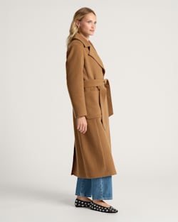 ALTERNATE VIEW OF WOMEN'S NOB HILL WOOL WRAP COAT IN CAMEL image number 3