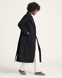 ALTERNATE VIEW OF WOMEN'S NOB HILL WOOL WRAP COAT IN BLACK image number 3