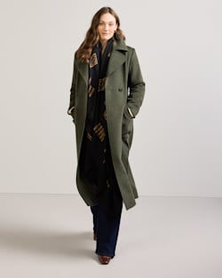 ALTERNATE VIEW OF WOMEN'S NOB HILL WOOL WRAP COAT IN DARK FIR image number 5