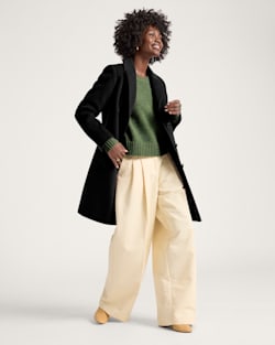 ALTERNATE VIEW OF WOMEN'S LOMBARD WALKER WOOL COAT IN BLACK image number 7