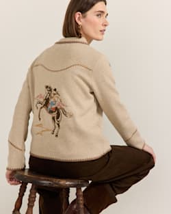 WOMEN'S WESTERN SOUVENIR CARDIGAN IN NATURAL image number 1