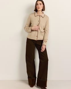 ALTERNATE VIEW OF WOMEN'S WESTERN SOUVENIR CARDIGAN IN NATURAL image number 6