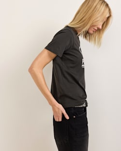 ALTERNATE VIEW OF WOMEN'S STICK TO YOUR SADDLE GRAPHIC TEE IN VINTAGE BLACK image number 3