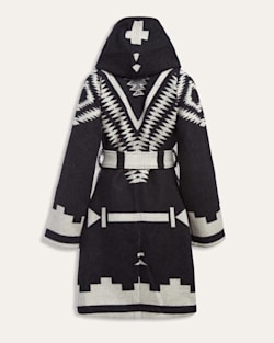ALTERNATE VIEW OF LINDSEY THORNBURG X PENDLETON BLANKET ROBE IN BLACK LOS OJOS image number 2