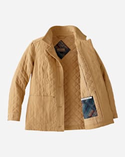 ALTERNATE VIEW OF WOMEN'S FERN QUILTED CANVAS BARN COAT IN CHAMOIS image number 5