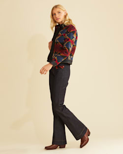 ALTERNATE VIEW OF WRANGLER X PENDLETON WOMEN'S WOOL BOMBER IN BLACK MULTI image number 2