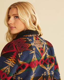 ALTERNATE VIEW OF WRANGLER X PENDLETON WOMEN'S WOOL BOMBER IN BLACK MULTI image number 4