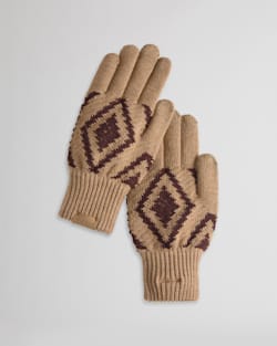 MERINO KNIT TEXTING GLOVES IN TAN MISSION TRAILS image number 1
