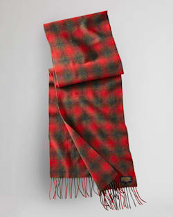WHISPERWOOL MUFFLER IN RED/GREY HOLIDAY image number 1