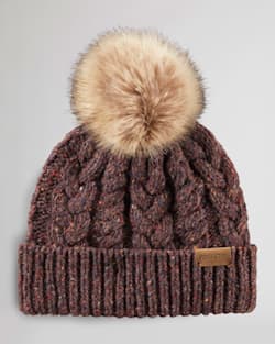MERINO CABLE KNIT HAT IN CINNAMON image number 1