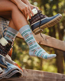 ALTERNATE VIEW OF CHIEF JOSEPH CREW SOCKS IN GREY image number 2