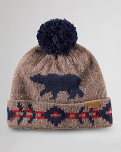 LAMBSWOOL HAT WITH POM POM IN LIGHT BROWN BEAR image number 1