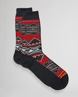 LOST TRAIL CAMP SOCKS IN RED image number 1
