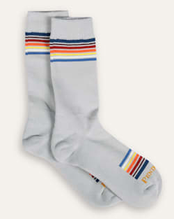 NATIONAL PARK STRIPE CREW SOCKS IN YOSEMITE LIGHT GREY image number 1