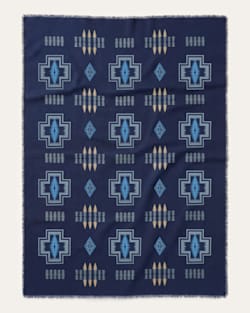 HARDING FEATHERWEIGHT WOOL SCARF IN NAVY image number 1
