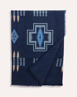 ALTERNATE VIEW OF HARDING FEATHERWEIGHT WOOL SCARF IN NAVY image number 3