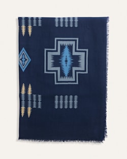 ALTERNATE VIEW OF HARDING FEATHERWEIGHT WOOL SCARF IN NAVY image number 4
