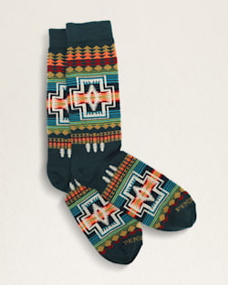 HARDING CREW SOCKS IN GREEN/BLUE MULTI image number 1