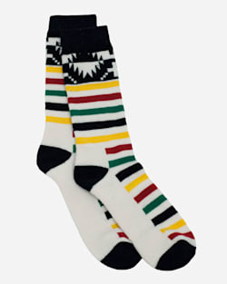 NATIONAL PARK MERINO JACQUARD CREW SOCKS IN GLACIER PARK image number 1