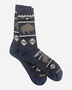 ROAMING BISON CAMP SOCKS IN CHARCOAL image number 1