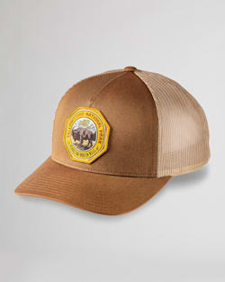 NATIONAL PARK TRUCKER HAT IN DARK TAN YELLOWSTONE image number 1