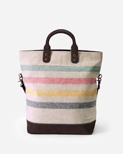 ADDITIONAL VIEW OF GLACIER STRIPE LONG TOTE IN IVORY image number 2