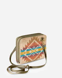 ALTERNATE VIEW OF JACQUARD WALLET ON STRAP IN TAOS TRAIL TAN image number 2