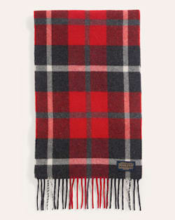 WHISPERWOOL MUFFLER IN RED/CHARCOAL PLAID image number 1