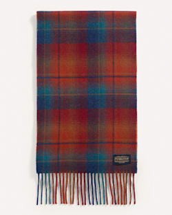 ALTERNATE VIEW OF WHISPERWOOL MUFFLER IN MAROON/TEAL image number 3
