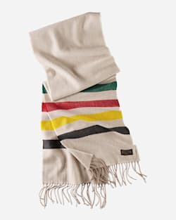 GLACIER STRIPE SCARF IN IVORY image number 1