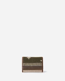 BRIDGER STRIPE TRIFOLD WALLET IN BROWN image number 1
