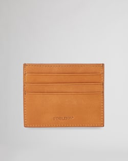 ALTERNATE VIEW OF LEATHER EMBOSSED SLIM POCKET WALLET IN TAN image number 2