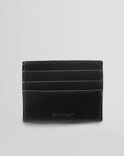 ALTERNATE VIEW OF LEATHER EMBOSSED SLIM POCKET WALLET IN BLACK image number 2