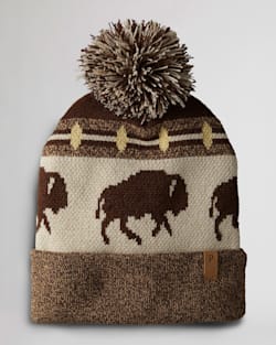 RETRO BEANIE IN BROWN BUFFALO image number 1
