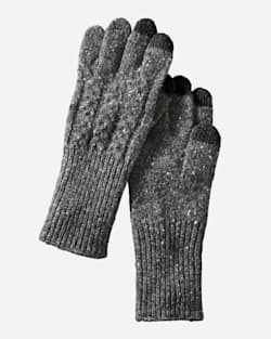 CABLE GLOVES IN BLACK image number 1