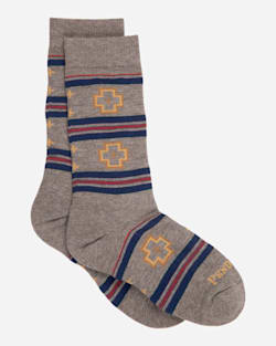 SHELTER BAY CREW SOCKS IN BROWN image number 1