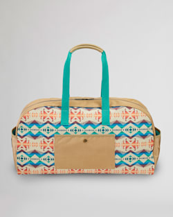 LOS LUNAS CANOPY CANVAS DUFFEL BAG IN TAN MULTI image number 1