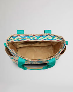 ALTERNATE VIEW OF LOS LUNAS CANOPY CANVAS SUPER TOTE IN TAN MULTI image number 3