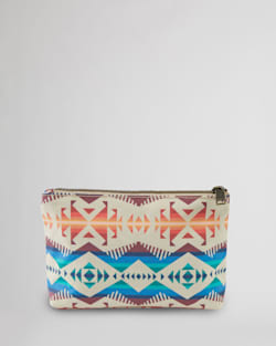 ALTERNATE VIEW OF LOS LUNAS CANOPY CANVAS ZIP POUCH IN TAN MULTI image number 2