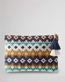 ALTERNATE VIEW OF ECHO CLIFFS ZIP POUCH IN WHITE MULTI image number 2