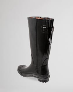 ALTERNATE VIEW OF WOMEN'S GLOSS TALL RAIN BOOTS IN BLACK image number 3
