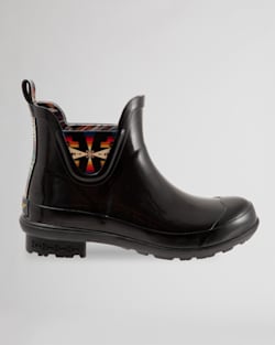 ALTERNATE VIEW OF WOMEN'S TUCSON GLOSS CHELSEA RAIN BOOTS IN BLACK image number 4